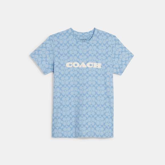 Coach Tops Nwt Coach Outlet Signature Chambray T Shirt In Organic